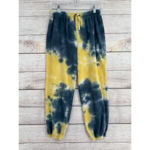 Carbon38 Tie Dye Jogger‎ Sweatpants Womens Medium Blue Yellow Made in USA